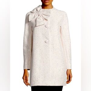 ✨ Vintage Kate Spade Sparkle Tweed Bow-Shoulder Coat (Size 14) ✨